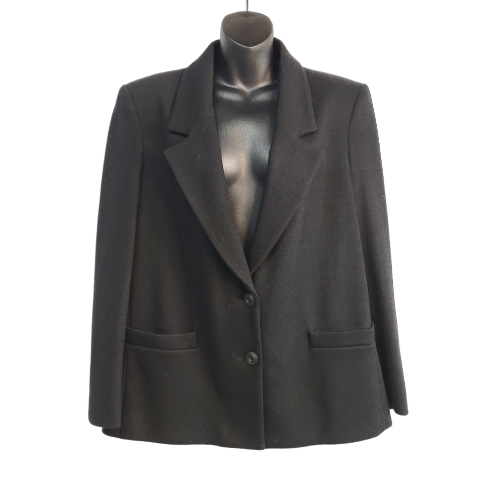 Bleyle Women's Black 100% Wool Blazer Jacket Size 14